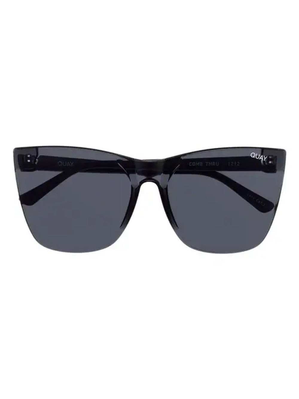 NWT! QUAY Come Thru Cateye Sunglasses Black Frame / Black Solid Lens